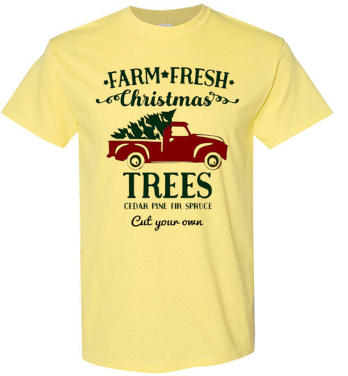 Farm Fresh Christmas Trees Tee Shirt Top T-Shirt