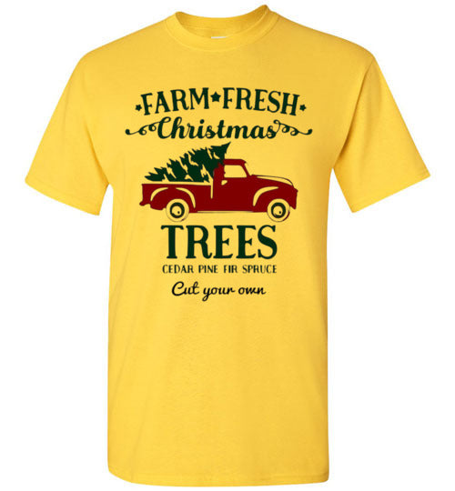 Farm Fresh Christmas Trees Tee Shirt Top T-Shirt