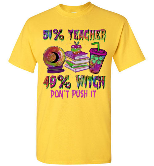 Teacher Witch Fall Halloween Tee Shirt Top T-Shirt