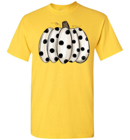 Polka Dot Pumpkin Fall Halloween Shirt Top T-Shirt