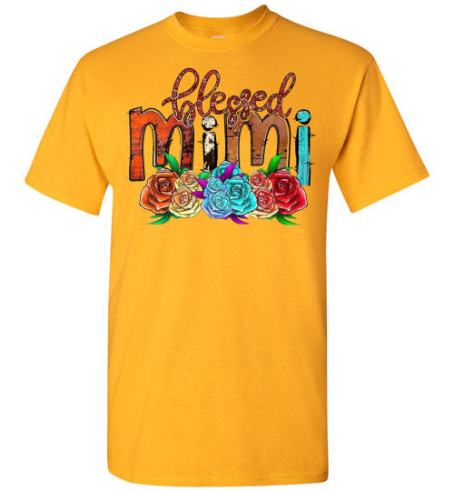 Blessed Mimi Grandmother Grandma Tee Shirt Top T-Shirt