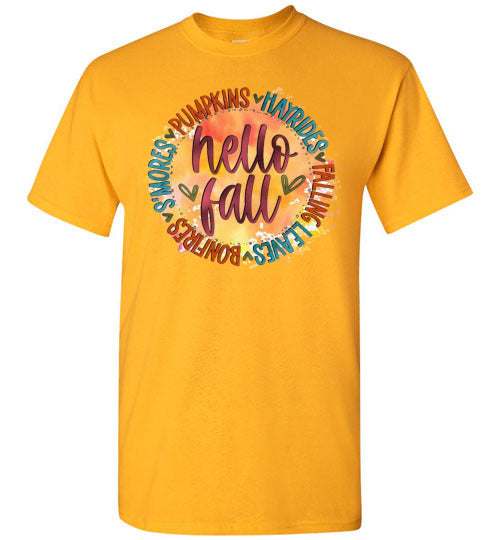Hello Fall Tee Shirt Top T-Shirt