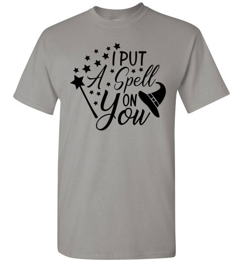 I Put A Spell On You Halloween Witch Graphic Tee Shirt Top