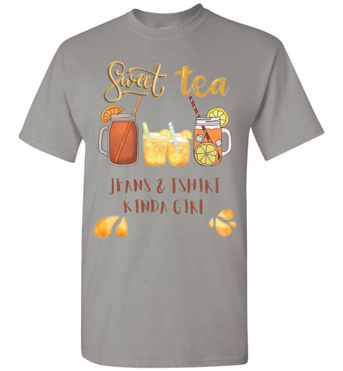 Sweet Tea & Jeans TShirt Kinda Girl Funny Southern Tee Shirt Top T-Shirt