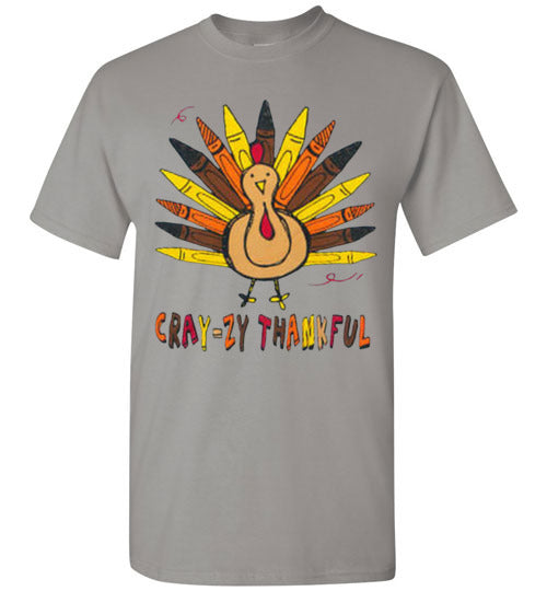 Crazy Thankful Fall Thanksgiving Tee Shirt Top T-Shirt