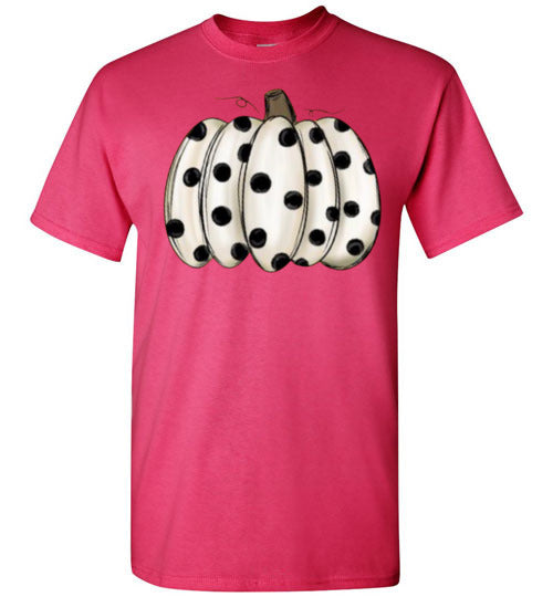 Polka Dot Pumpkin Fall Halloween Shirt Top T-Shirt