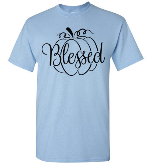 Blessed Pumpkin Fall Graphic Tee Shirt Top T-Shirt
