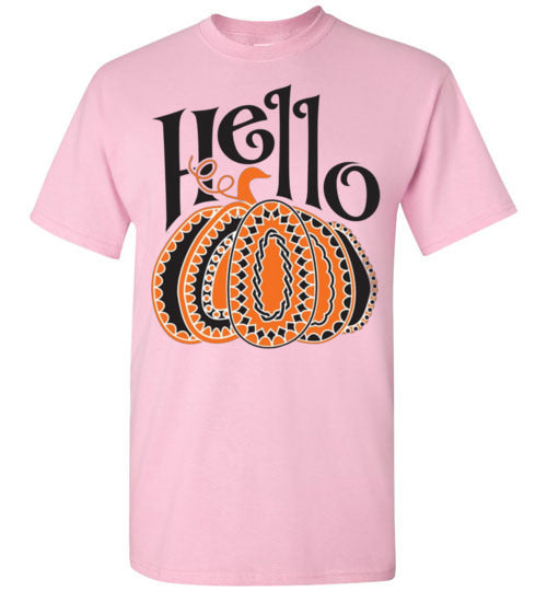 Hello Pumpkin Graphic Fall Tee Shirt Top T-Shirt