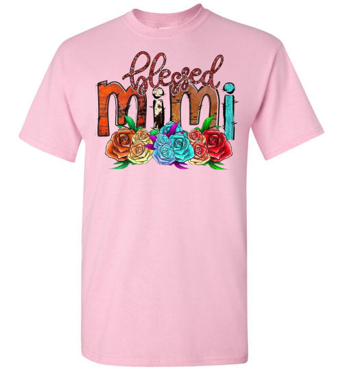 Blessed Mimi Grandmother Grandma Tee Shirt Top T-Shirt
