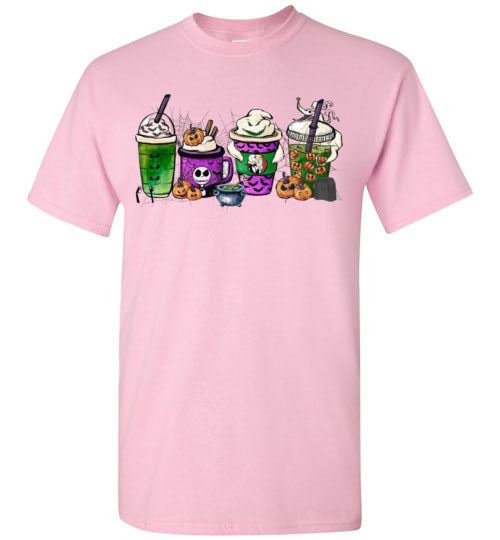 Halloween Starbucks Latte Cappachino Coffee Graphic Tee Shirt Top