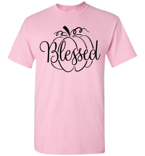 Blessed Pumpkin Fall Graphic Tee Shirt Top T-Shirt
