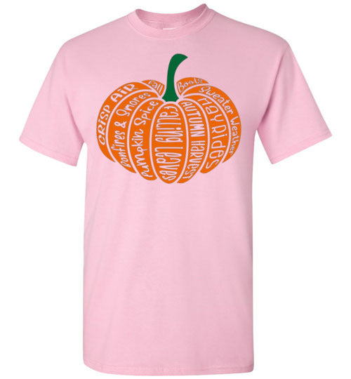 Pumpkin With Fall Sayings Tee Shirt Top Graphic T-Shirt