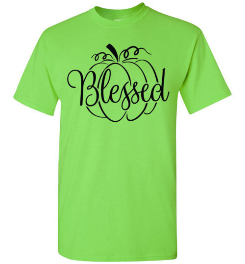 Blessed Pumpkin Fall Graphic Tee Shirt Top T-Shirt