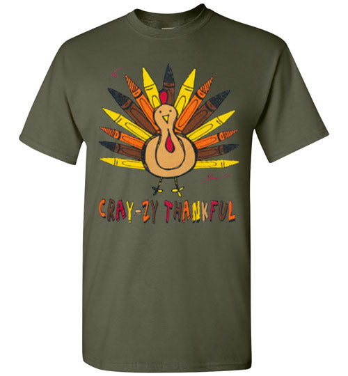 Crazy Thankful Fall Thanksgiving Tee Shirt Top T-Shirt