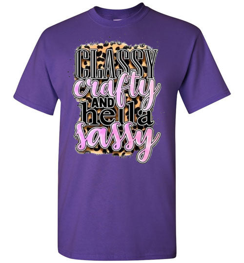 Classy Craft And Hella Sassy Tee Shirt Top Shirt T-Shirt