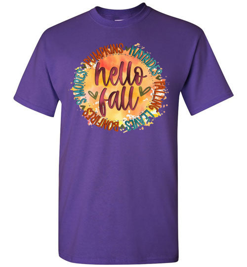Hello Fall Tee Shirt Top T-Shirt