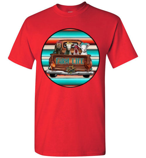 Farm Life Country Graphic Tee Shirt Top T-Shirt