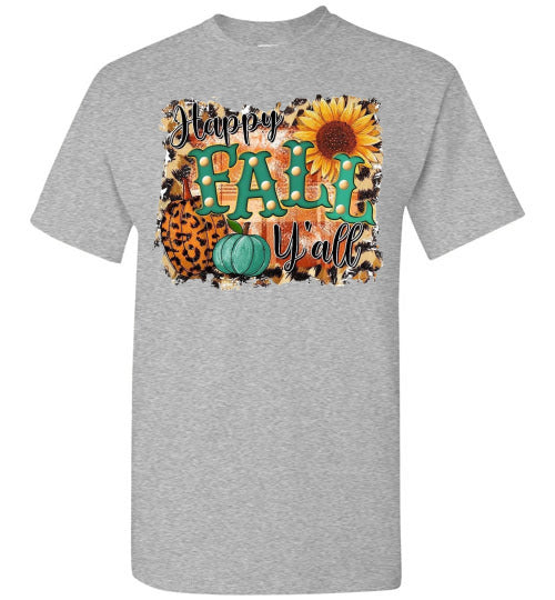 Happy Fall Y'all Graphic Tee Shirt Top