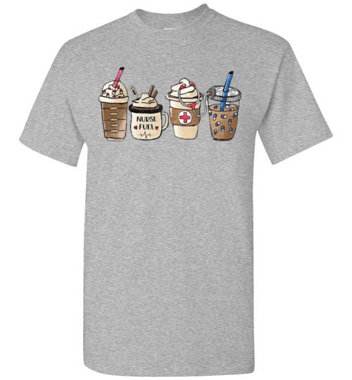 Dog Mom Fall Coffee Latte Frappe Graphic Tee Shirt Top