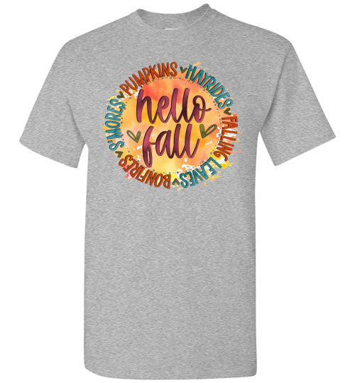 Hello Fall Tee Shirt Top T-Shirt