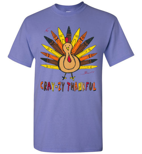 Crazy Thankful Fall Thanksgiving Tee Shirt Top T-Shirt