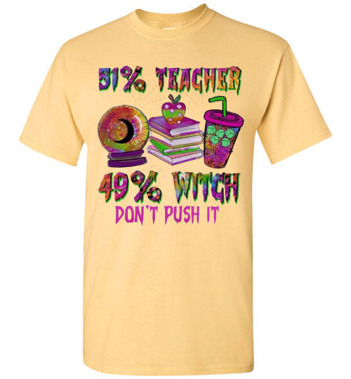 Teacher Witch Fall Halloween Tee Shirt Top T-Shirt