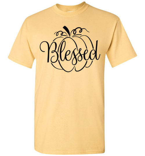 Blessed Pumpkin Fall Graphic Tee Shirt Top T-Shirt