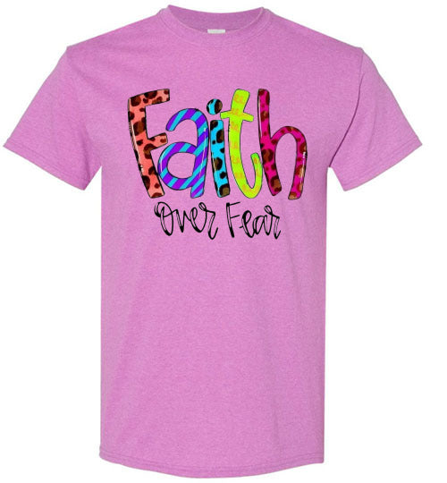 Faith Over Fear Christian Tee Shirt Top T-Shirt
