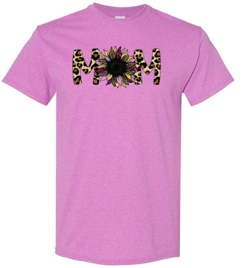 Mom Mother Leopard Tee Shirt Top T-shirt
