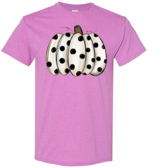 Polka Dot Pumpkin Fall Halloween Shirt Top T-Shirt