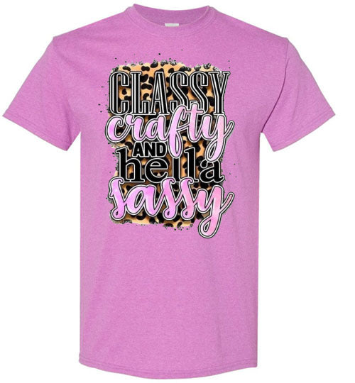 Classy Craft And Hella Sassy Tee Shirt Top Shirt T-Shirt