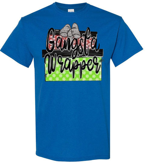Gangsta Wrapper Funny Christmas Tee Shirt Top T-Shirt