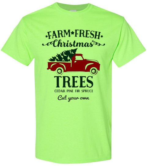 Farm Fresh Christmas Trees Tee Shirt Top T-Shirt