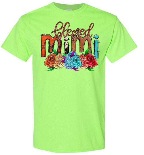 Blessed Mimi Grandmother Grandma Tee Shirt Top T-Shirt