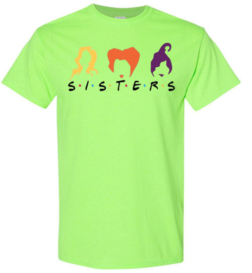 Witch Sisters Halloween Fall Graphic Tee Shirt Top