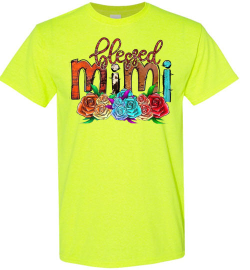 Blessed Mimi Grandmother Grandma Tee Shirt Top T-Shirt