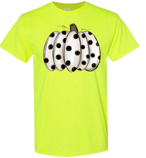 Polka Dot Pumpkin Fall Halloween Shirt Top T-Shirt