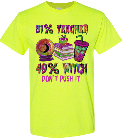 Teacher Witch Fall Halloween Tee Shirt Top T-Shirt