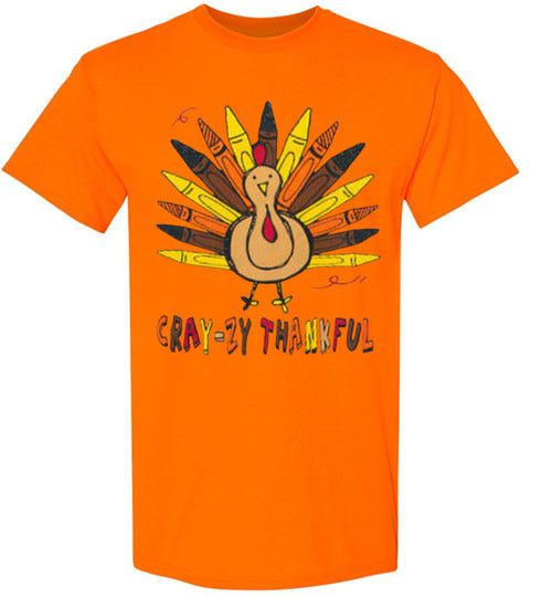 Crazy Thankful Fall Thanksgiving Tee Shirt Top T-Shirt