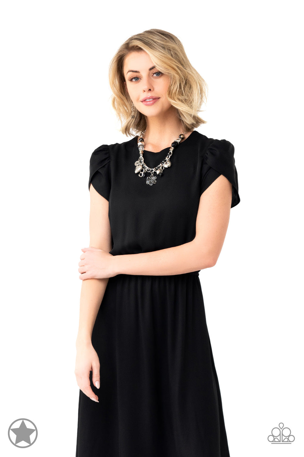 Charmed, I Am Sure - Black Blockbuster Necklace 327