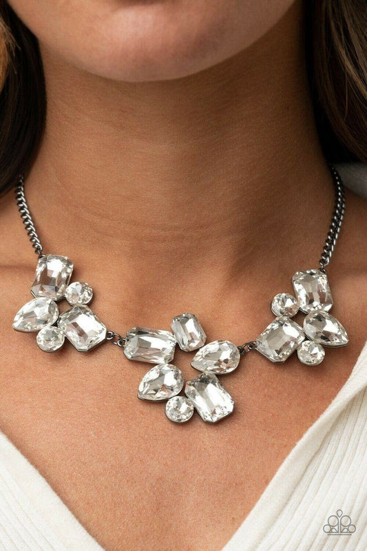 Galactic Goddess - Black Necklace Earring Set Paparazzi Jewelry Accessories 3253