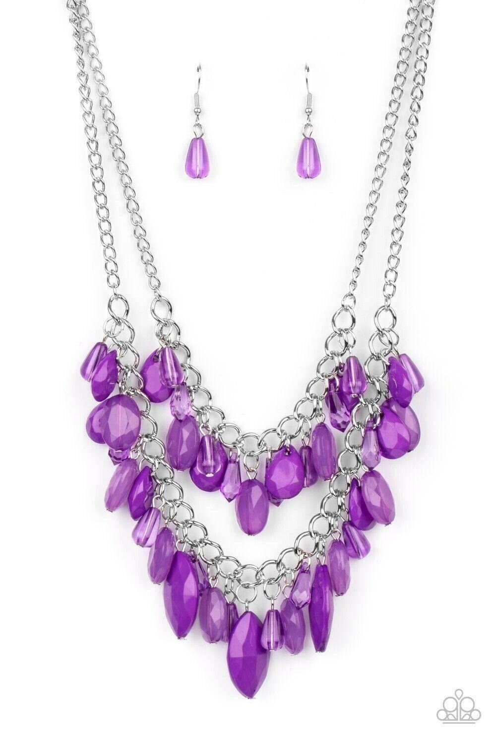 Midsummer Mixer - Purple Necklace Paparazzi Jewelry Accessories 2573