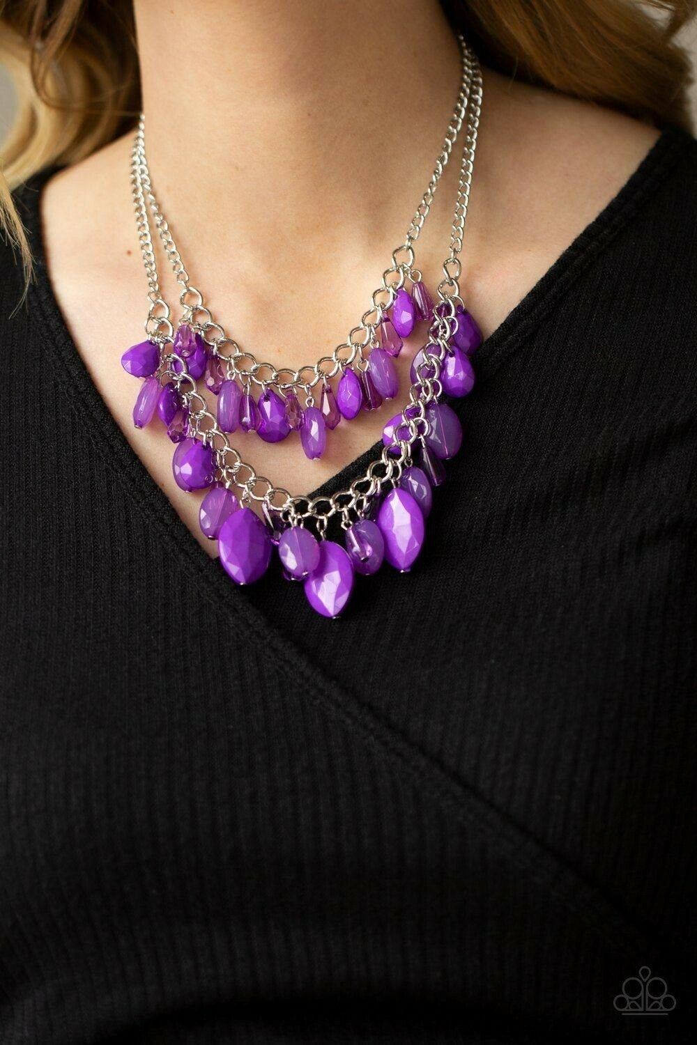 Midsummer Mixer - Purple Necklace Paparazzi Jewelry Accessories 2573