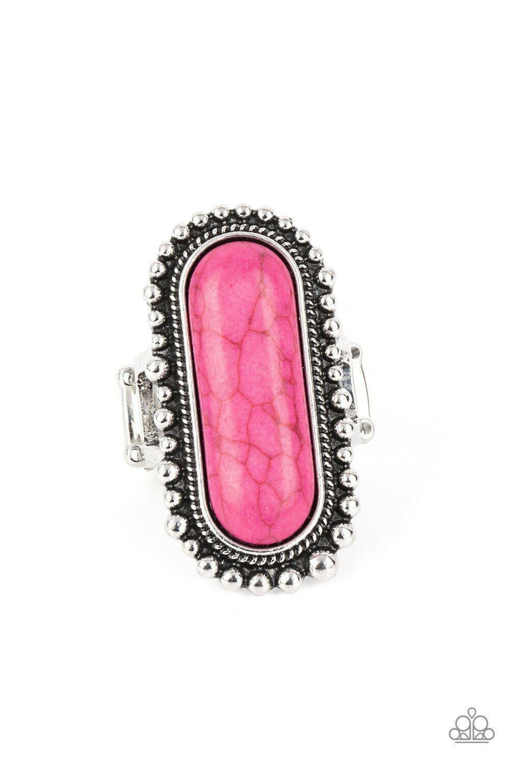 Sedona Scene - Pink Stretchy Ring Paparazzi Jewelry Accessories 7807