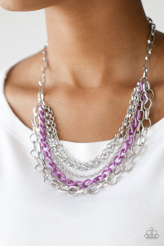 Color Bomb - Purple Necklace 293