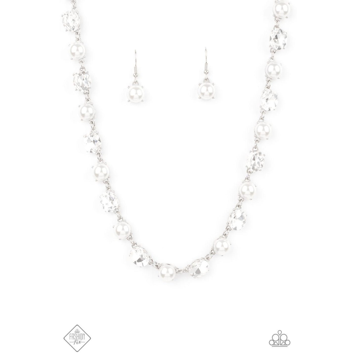 Go-Getter Gleam - White Necklace Fashion Fix