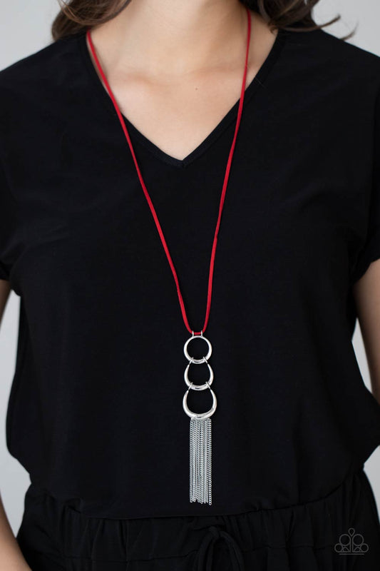 Industrial Conquest - Red Long Necklace 4093