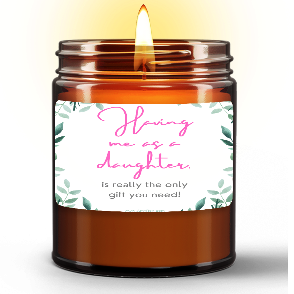 Funny Mother Father Daughter Natural Wax Candle Gift