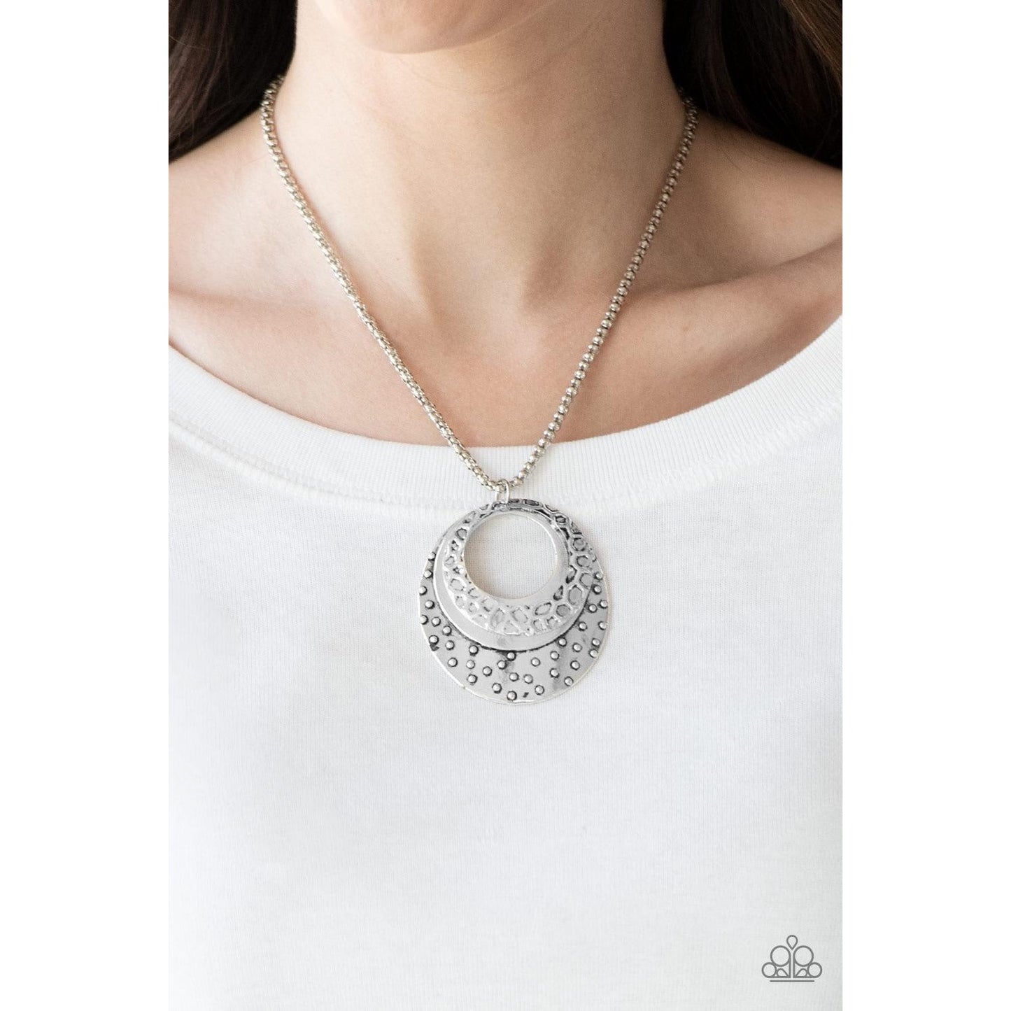 Texture Trio - Silver Necklace