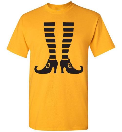 Witch Legs Halloween Fall Tee Shirt Top T-Shirt Costume